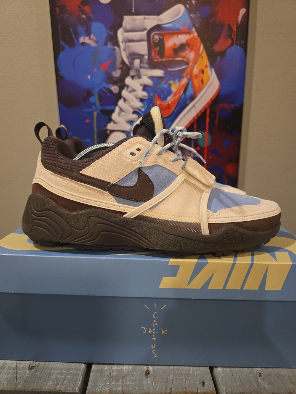 Size 12 - Travis Scott x Nike Zoom Field Jaxx Leche Blue